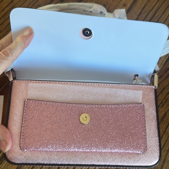Kate Spade NWT Pink Glitter Mix Crossbody Duo $299 MSRP - Picture 4 of 6